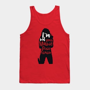 Not Your Manic Pixie Assassin (Red) Tank Top